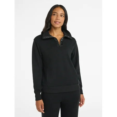 Avia Women's and Women's Plus Fleece Quarter Zip Pullover, Sizes XS-4X | Walmart (US)