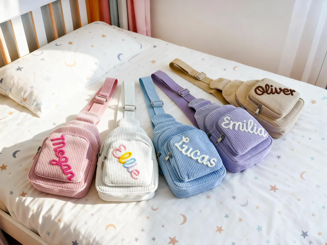 Custom Name Toddler Purse : Soft Corduroy Mini Sling Bag, Christmas Gift for Boys & Girls | Etsy (US)