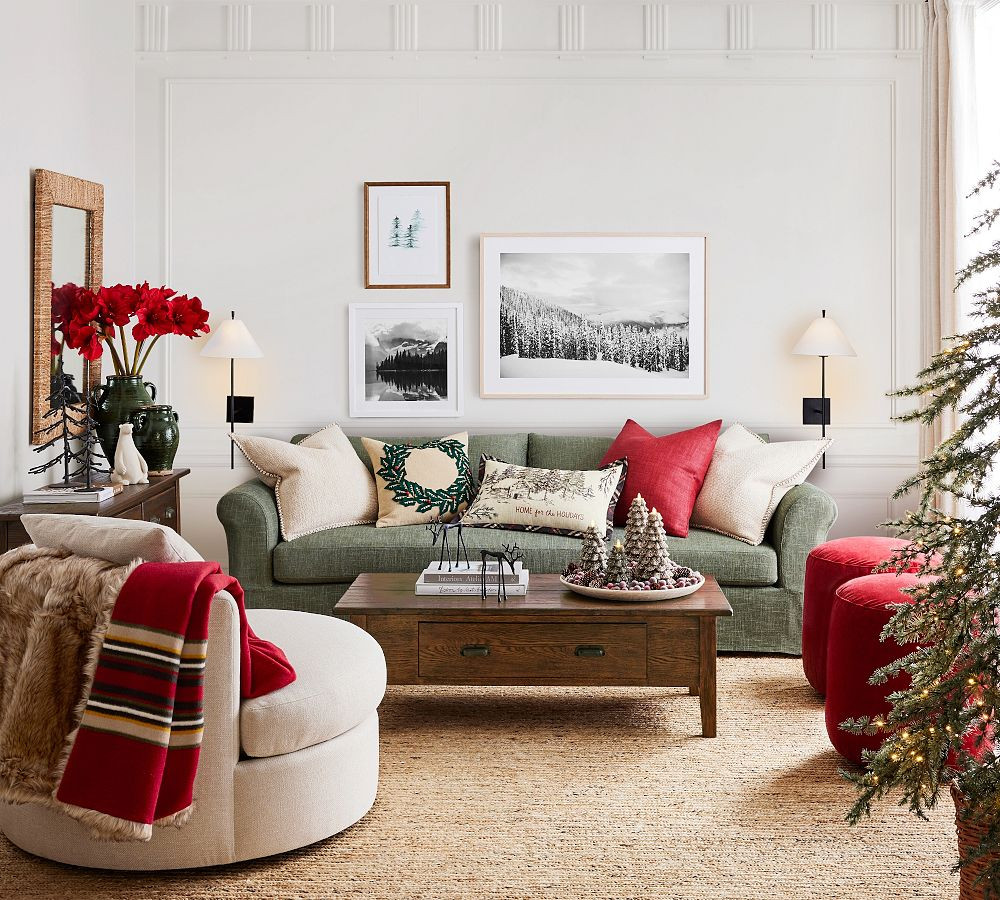 Balboa Upholstered Swivel Armchair | Pottery Barn (US)