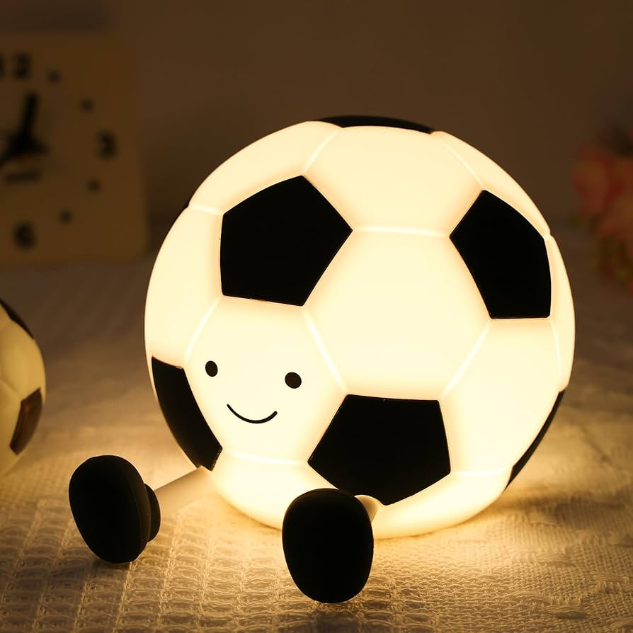 FULLOSUN Soccer Night Light for Boys, Light up Soft Silicone LED Football Lamp, Rechargeable with... | Amazon (CA)
