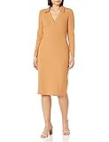 London Times Women's V-Neck Collar Midi Sheath | Amazon (US)