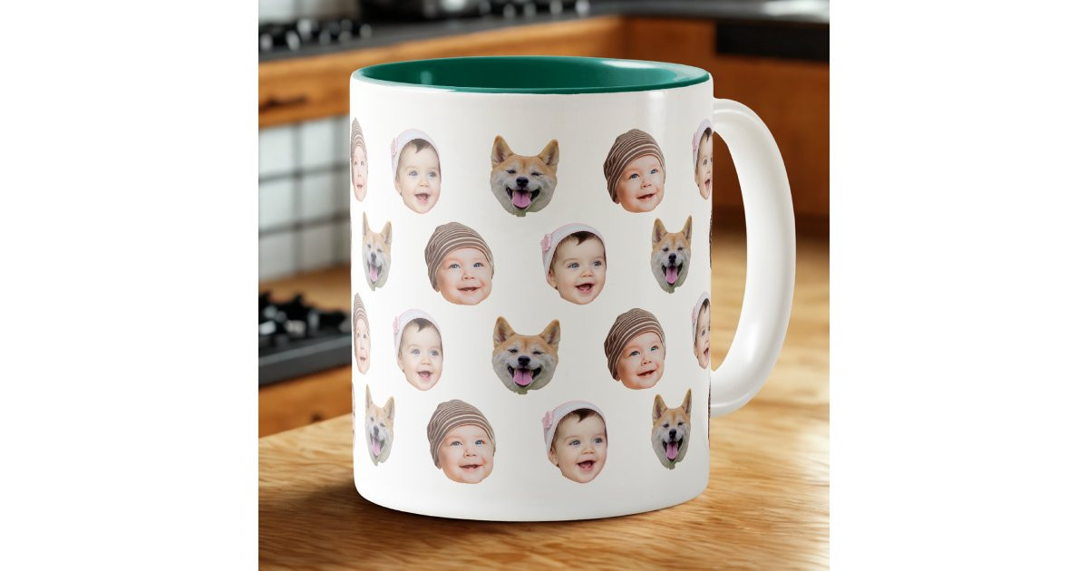 Custom Baby Face Mug, Custom Family 3 Photos mug | Zazzle | Zazzle