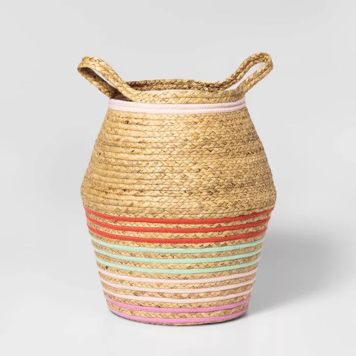 Water Hyacinth and Coiled Rope Stripe Bin - Pillowfort™ | Target