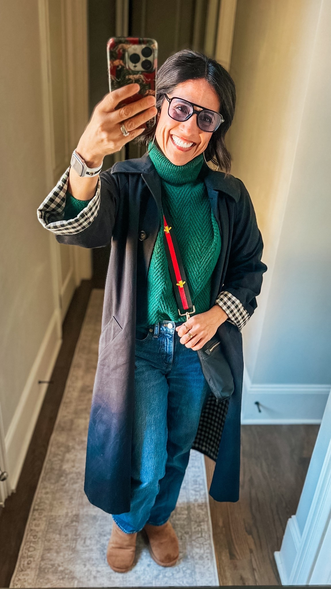 When you’re festive… but also freezing 🥶🍀

Mom life doesn’t pause for the weather, so today’s St. Patrick’s Day OOTD is all about layers on layers. Because 30° is not playing around.

☘️Fun green sweater for a little holiday spirit  
👖Wide leg jeans = comfy but still pulled together  
🧦Ugg boots + wool socks because warmth > everything  
🧥Cozy trench with the cutest plaid lining (the real MVP)  
🕶️Sunnies + a pop-of-color bag to make it feel styled, not survival mode 😅

And let’s talk about the bag… my original designer strap broke (of course it did), but this Amazon dupe? Honestly might be a blessing in disguise because I’m obsessed with the color moment 🙌

This is your sign you can be warm, practical, AND a little fun. We’re not choosing anymore.

Everything linked below 💚

#LTKStyle #MomOOTD #Over40Style #RealLifeStyle #MomUniform #LayeredLook #WinterToSpringStyle #AffordableStyleFinds #AmazonStyle #MomLifeButMakeIt

#LTKmomlife #LTKootd #LTKdayinmylife