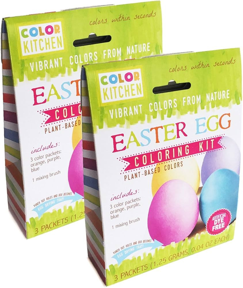 ColorKitchen Easter Egg Coloring Kit (2 Pack) – Natural Plant-based | Colorful Egg Coloring Kit... | Amazon (US)