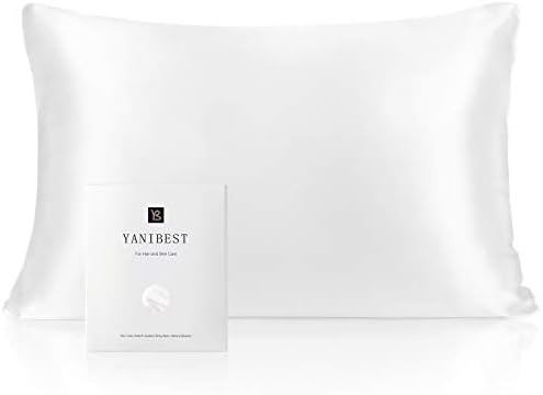 YANIBEST Silk Pillowcase for Hair and Skin - 21 Momme 600 Thread Count 100% Mulberry Silk Bed Pil... | Amazon (US)