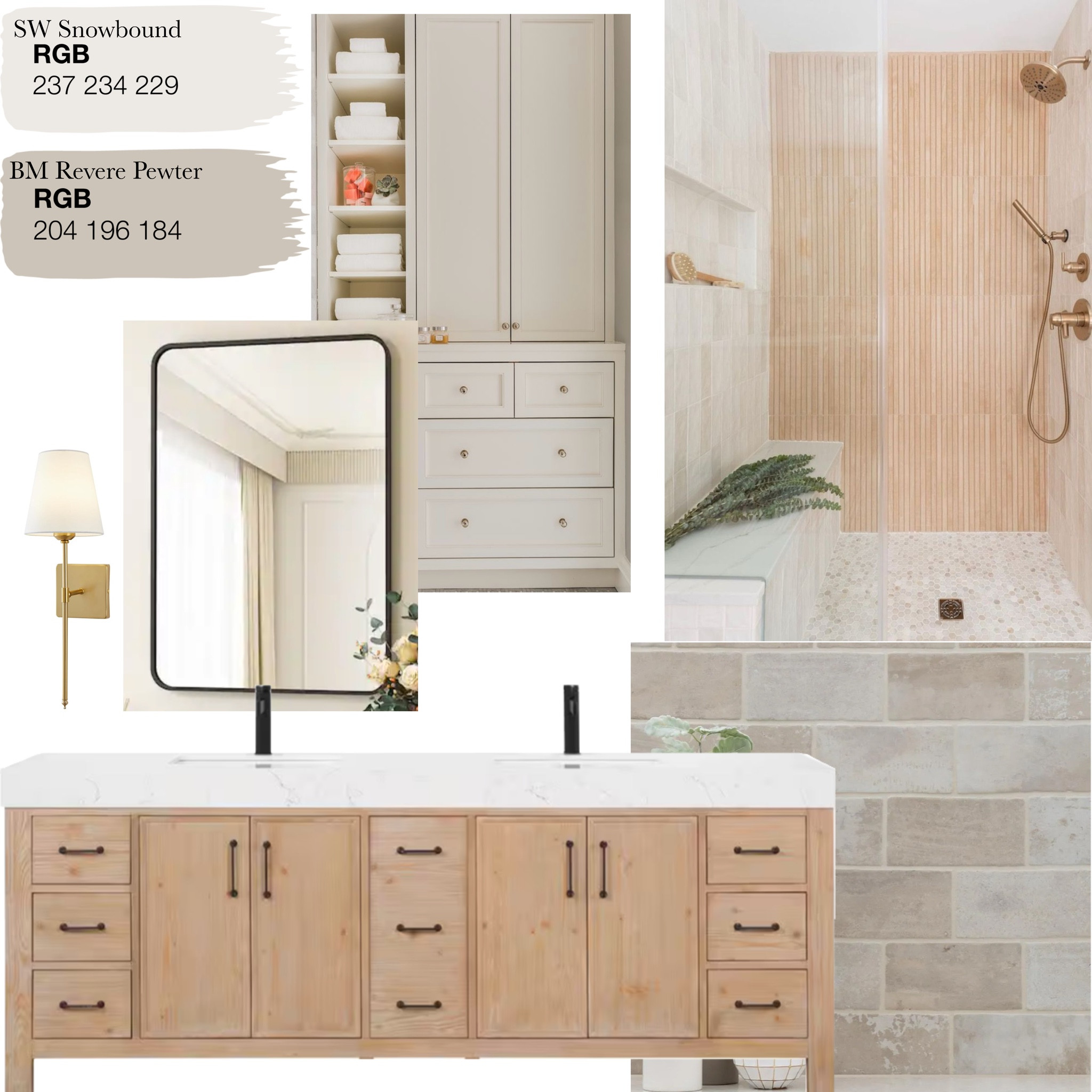 Mood board for our bathroom remodel! I am LOVING these warm yet neutral tones & tiles! 

#LTKSaleAlert #LTKHome #LTKFindsUnder100