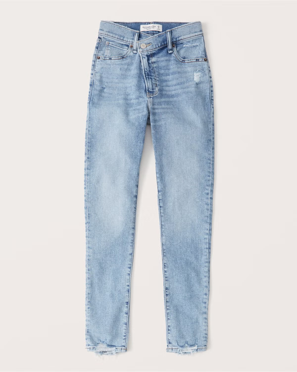 Women's High Rise Super Skinny Ankle Jeans | Women's Bottoms | Abercrombie.com | Abercrombie & Fitch (US)