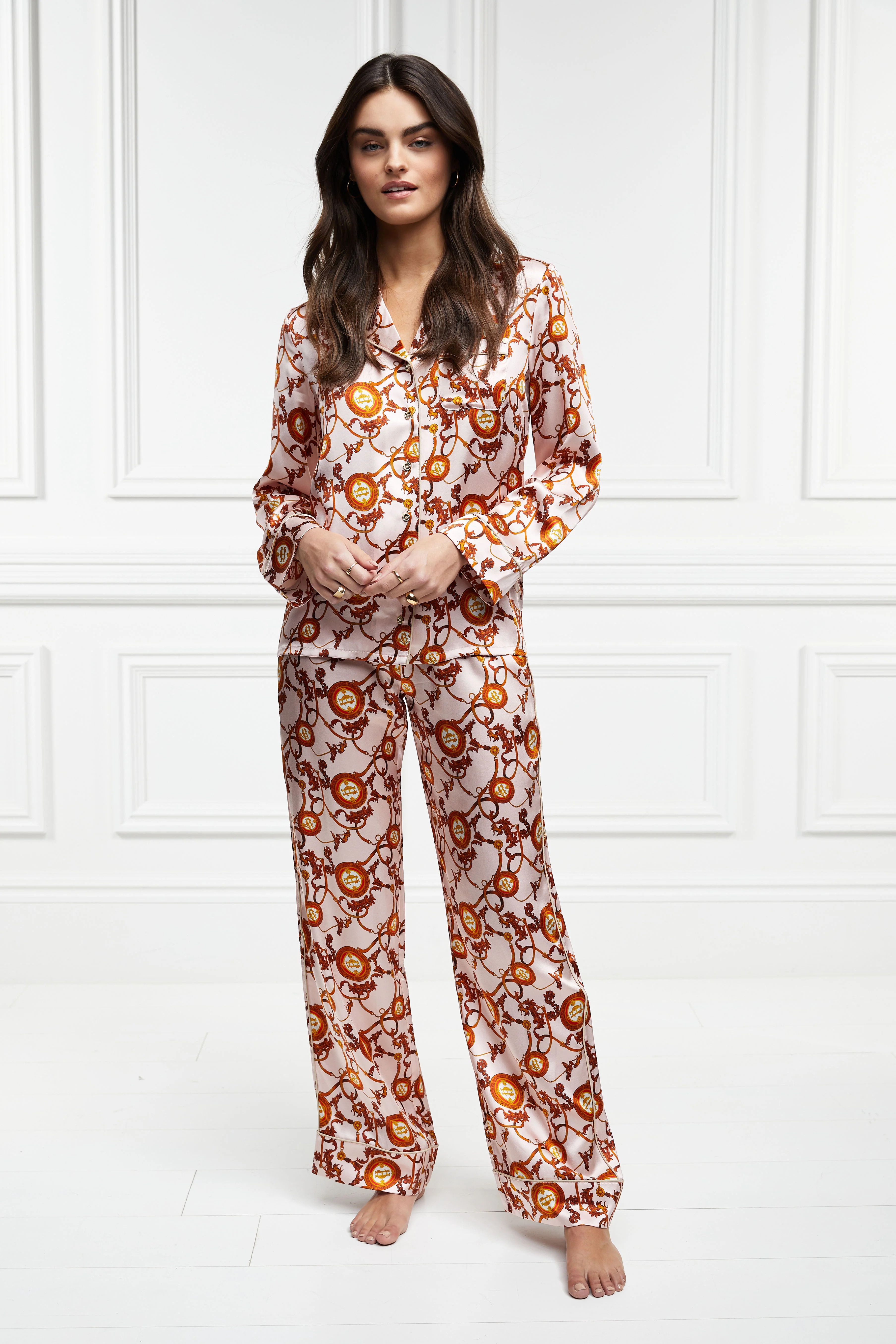 Silk Pyjama Trouser (Blush) | Holland Cooper