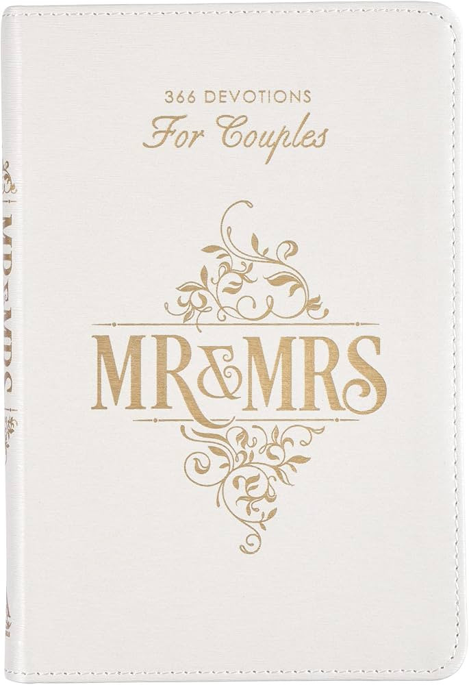 Mr. and Mrs. 366 Devotions for Couples - White Faux Leather Devotional Gift Book for Bride and Gr... | Amazon (US)