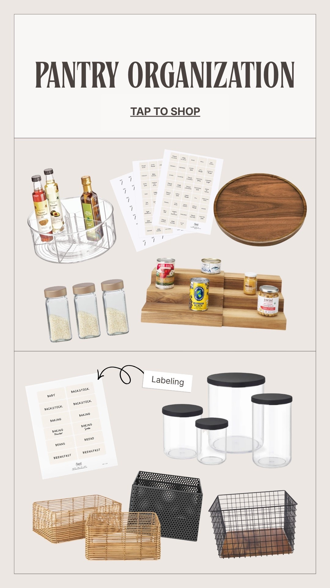 Pantry Organizational Favorites 

#LTKHome #LTKfoodie #LTKmomlife