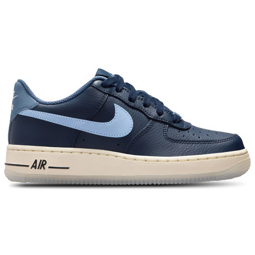 Nike Boys Nike Air Force 1 - Boys' Grade School Basketball Shoes Navy/Light Blue/Soft Pearl Size 07.0 | Foot Locker (US)