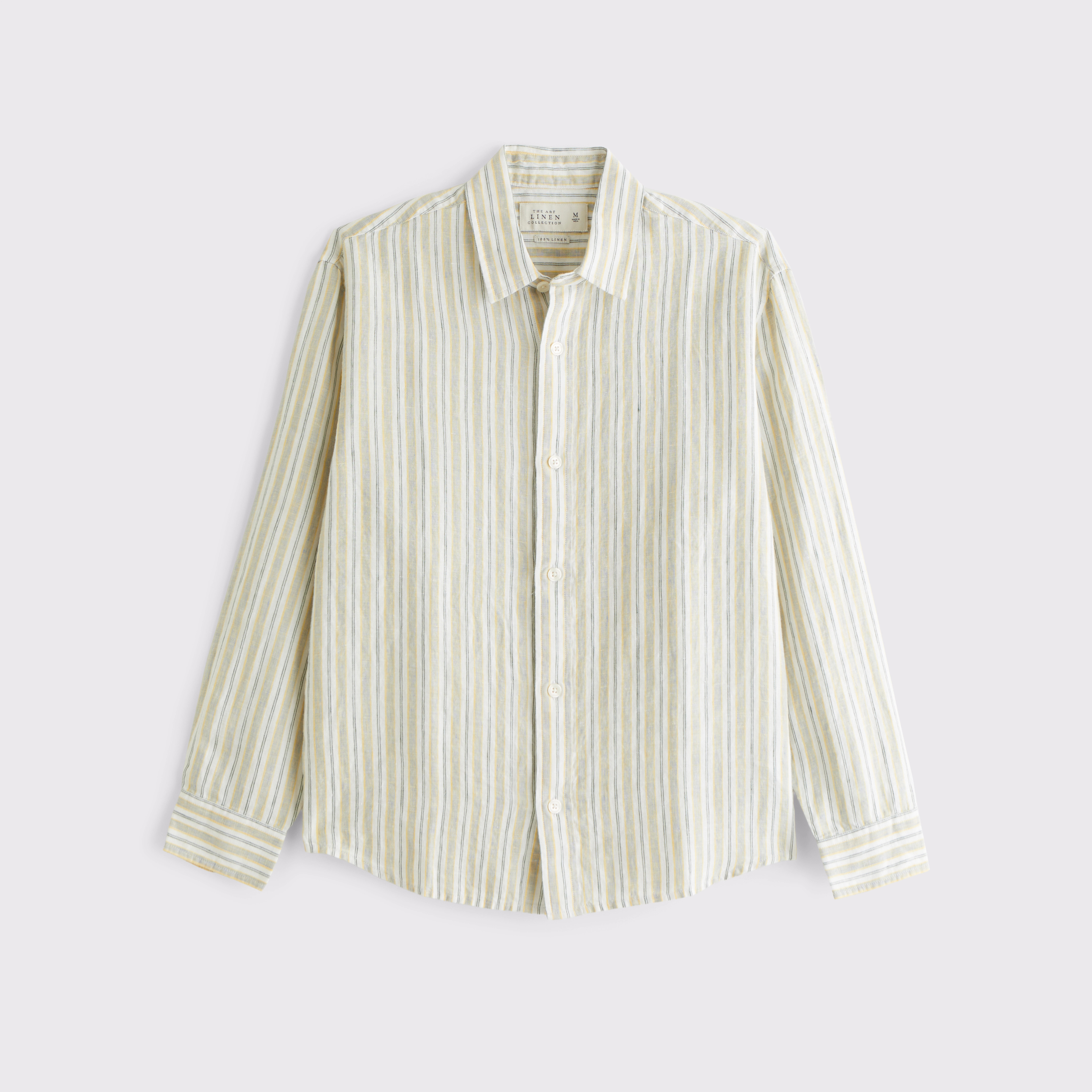 100% Linen Button-Up Shirt | Abercrombie & Fitch (US)