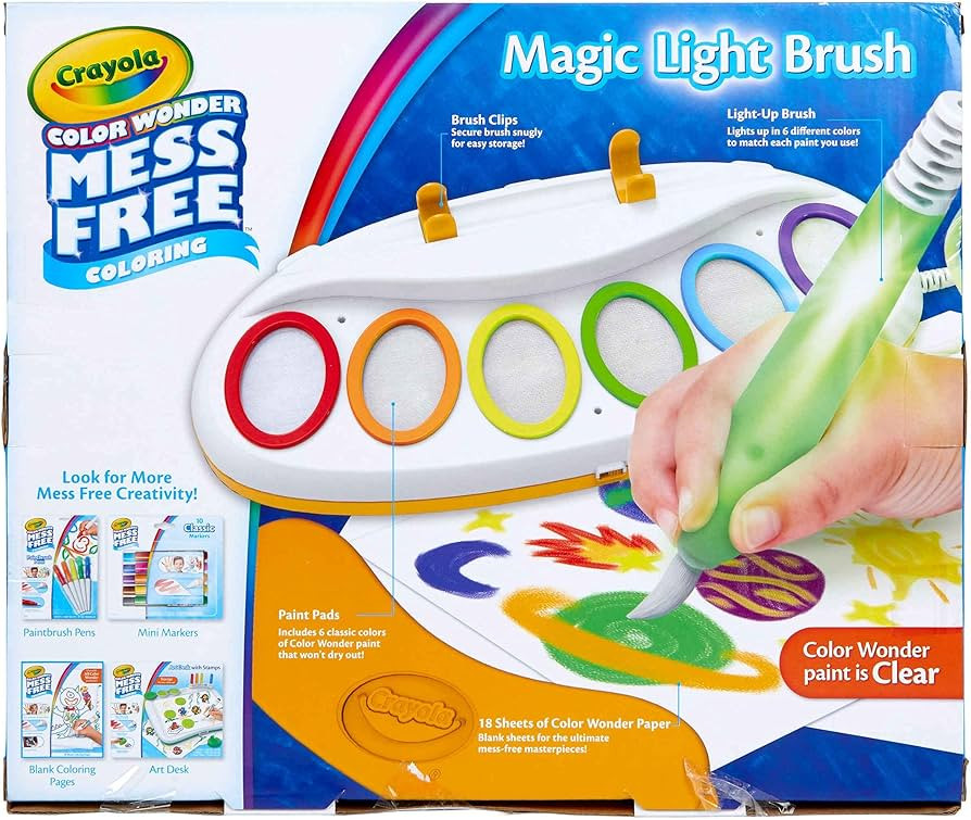 Crayola Color Wonder Magic Light Brush, Mess Free Painting, Gift for Kids, 3, 4, 5, 6 | Amazon (US)