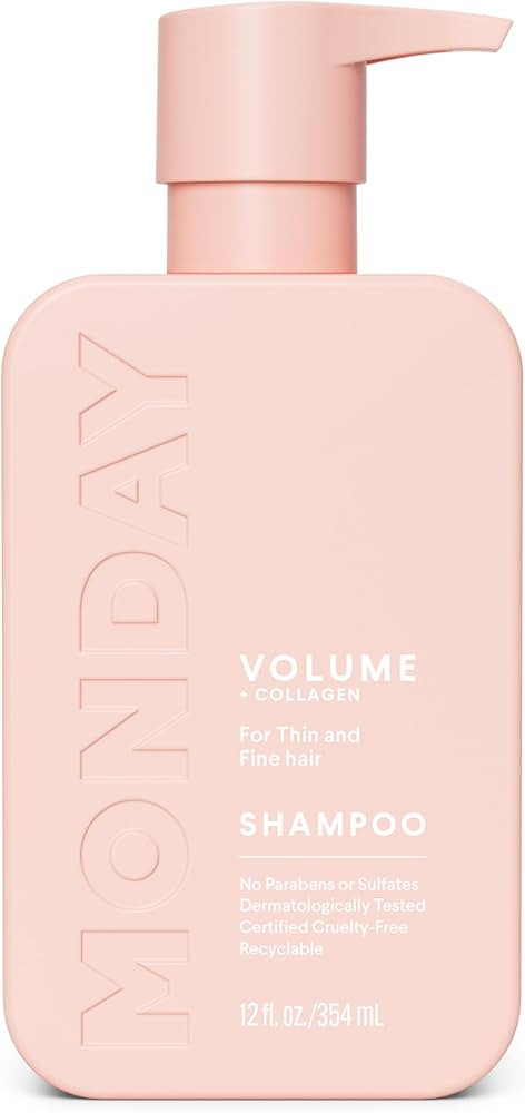 MONDAY HAIRCARE VOLUME Shampoo with Hydrolyzed Collagen & Macadamia Oil for Thin, Fine & Flat Hai... | Amazon (US)