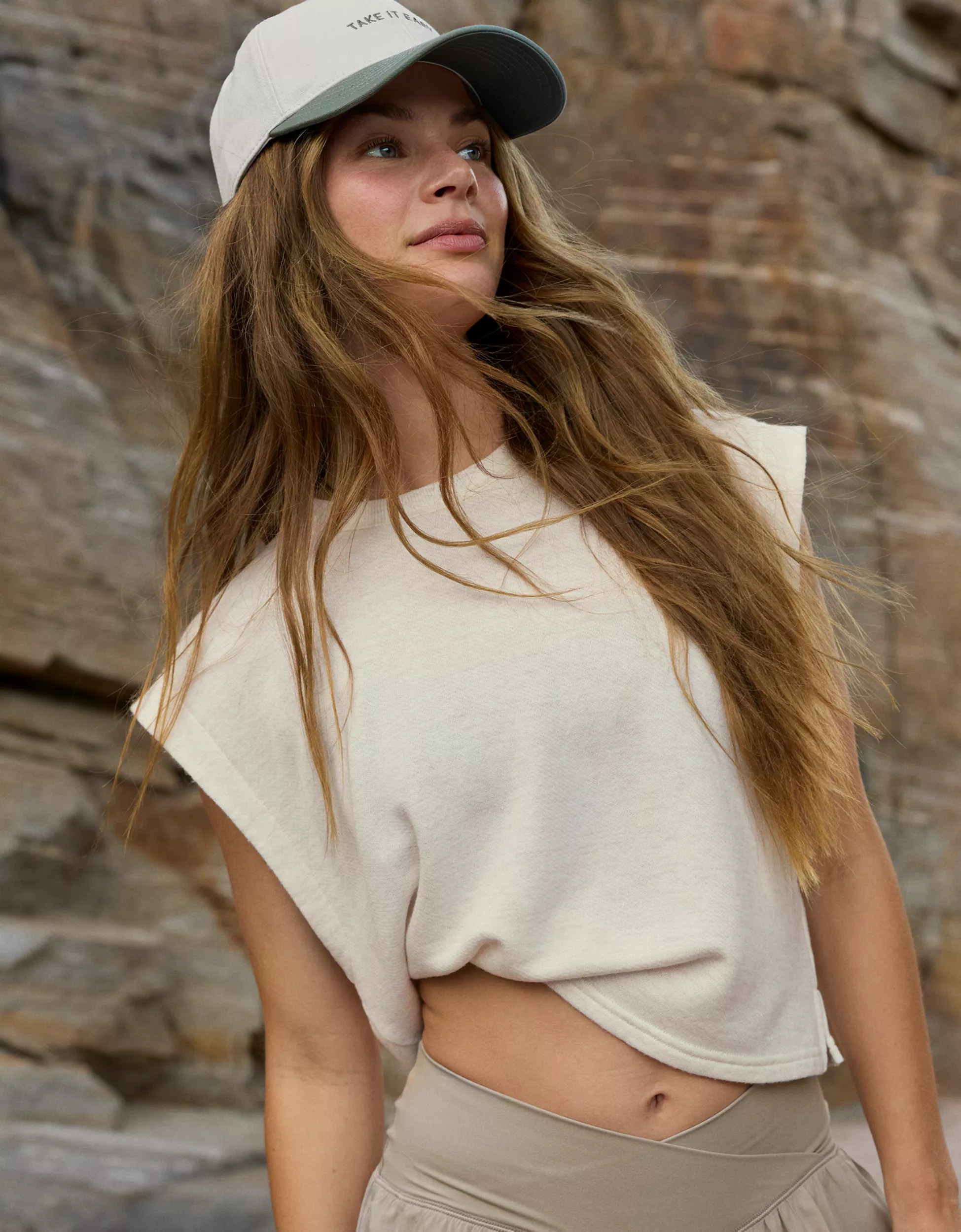 OFFLINE By Aerie Keep It 100 Terry Muscle T-Shirt | American Eagle Outfitters (US & CA)