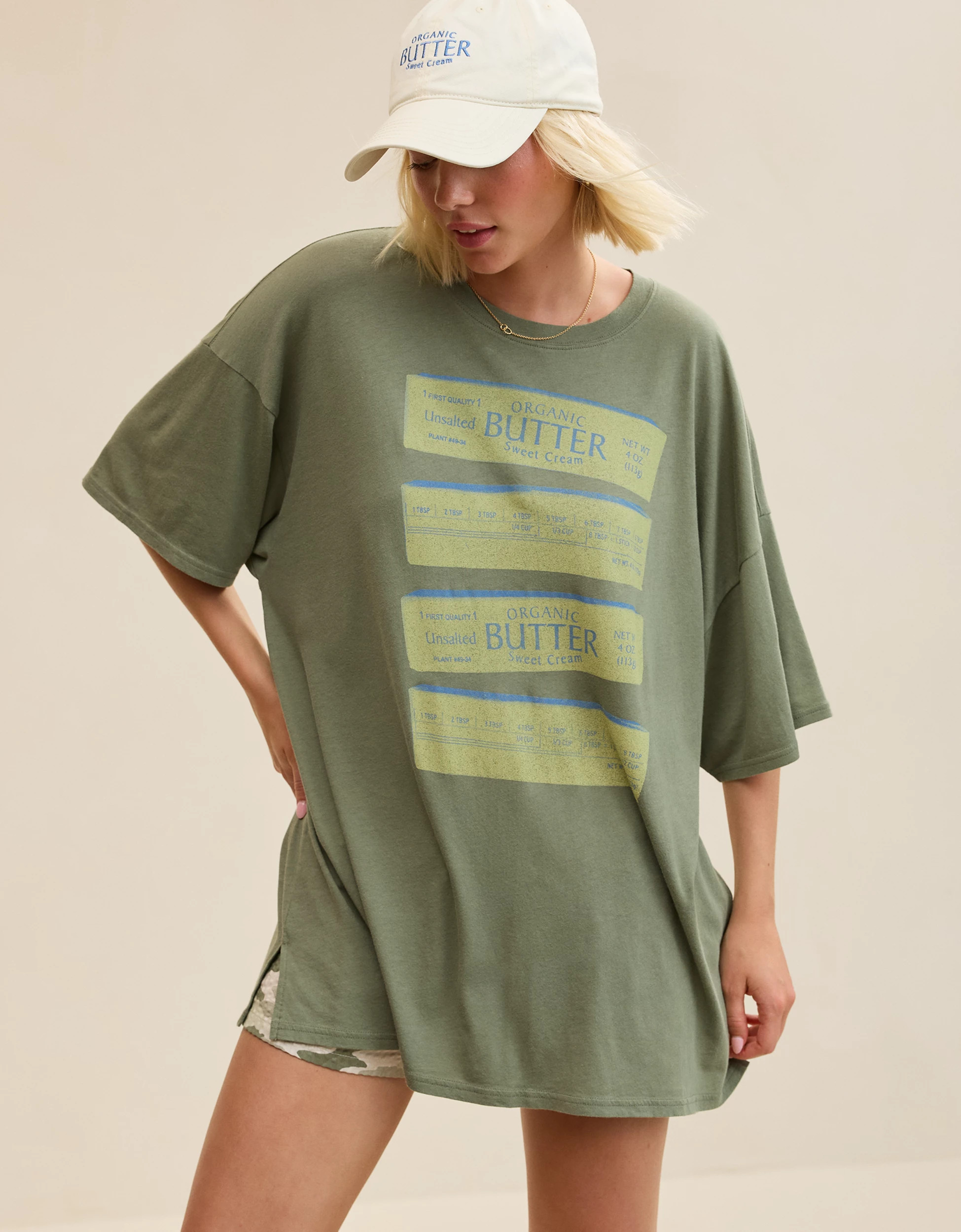 OVERSLEPT by Aerie Sleep Happens Night Tee | Aerie