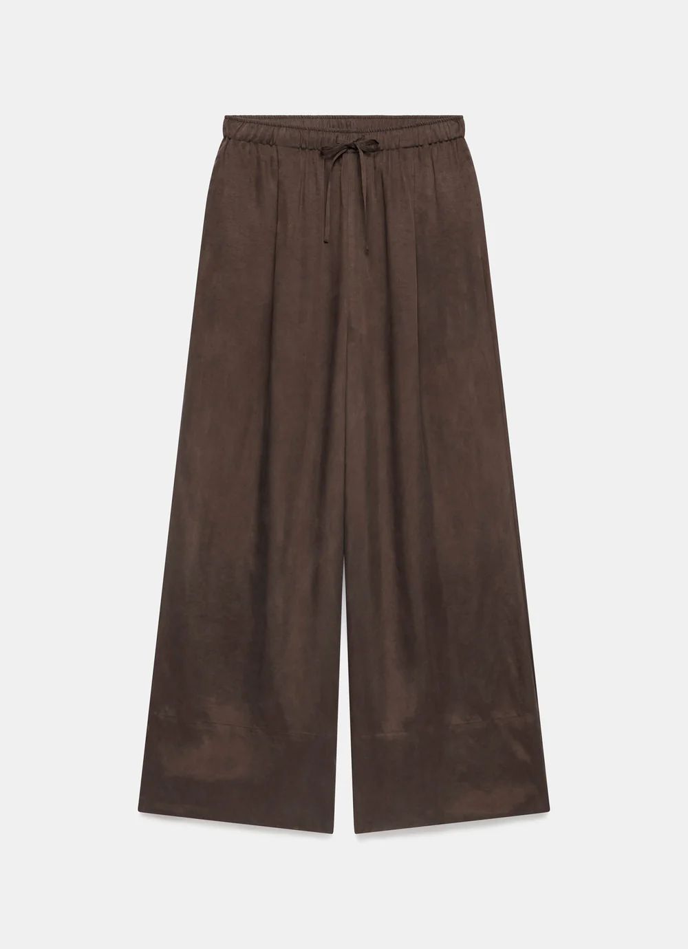 Brown Drawstring Wide Trousers | Mint Velvet