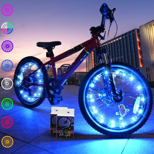 TINANA 2 Tire Pack LED Bike Wheel Lights Ultra Bright Waterproof Bicycle Spoke Lights Cycling Dec... | Amazon (US)