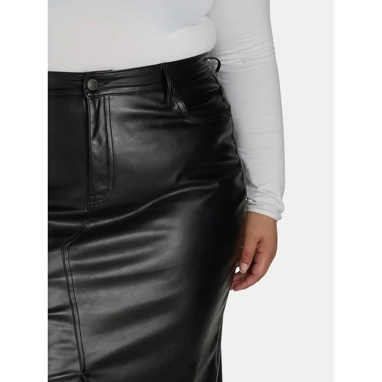 Terra & Sky Women's Plus Size Midi Skirt, Sizes 16W-26W | Walmart (US)
