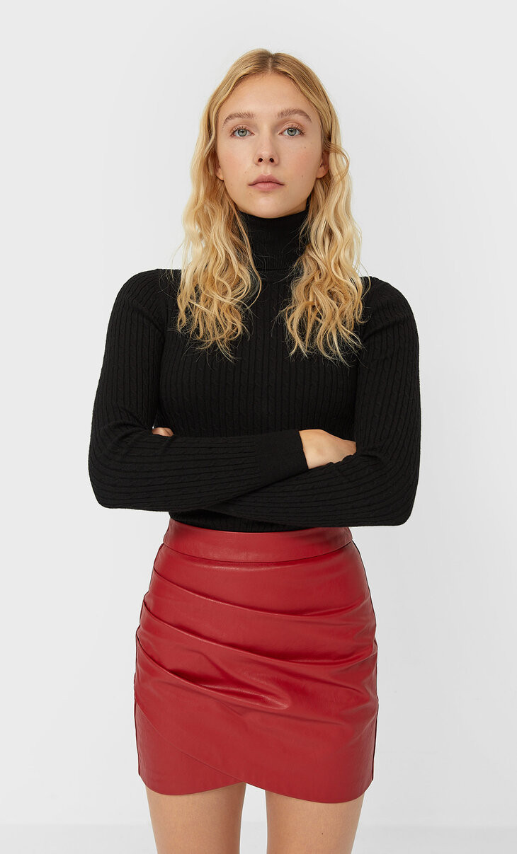 Gonna pareo PU - Moda da donna | Stradivarius Italia | Stradivarius (IT)