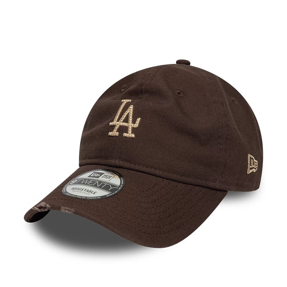 MLB Distressed LA Dodgers Dark Brown 9TWENTY Cap | New Era Cap