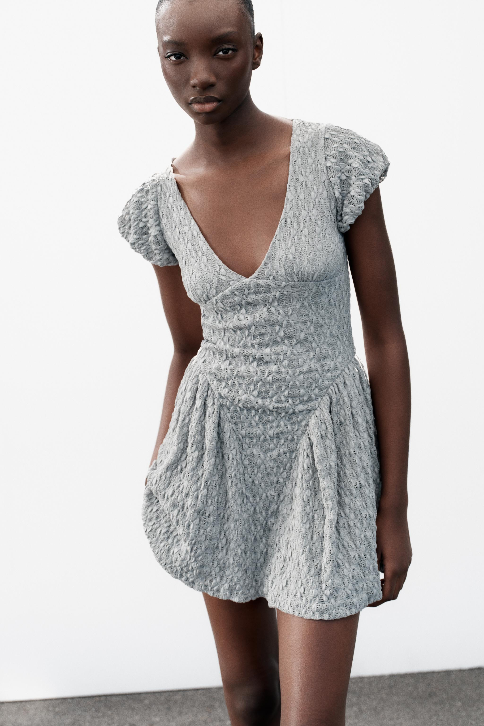 LACE VOLUME DRESS | Zara US