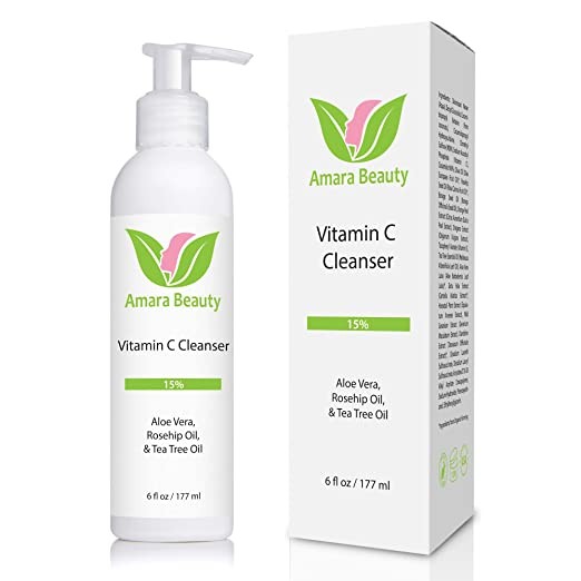 Facial Cleanser with 15% Vitamin C, Aloe Vera, Rosehip Oil & Tea Tree Oil, 6 fl. oz. | Amazon (US)