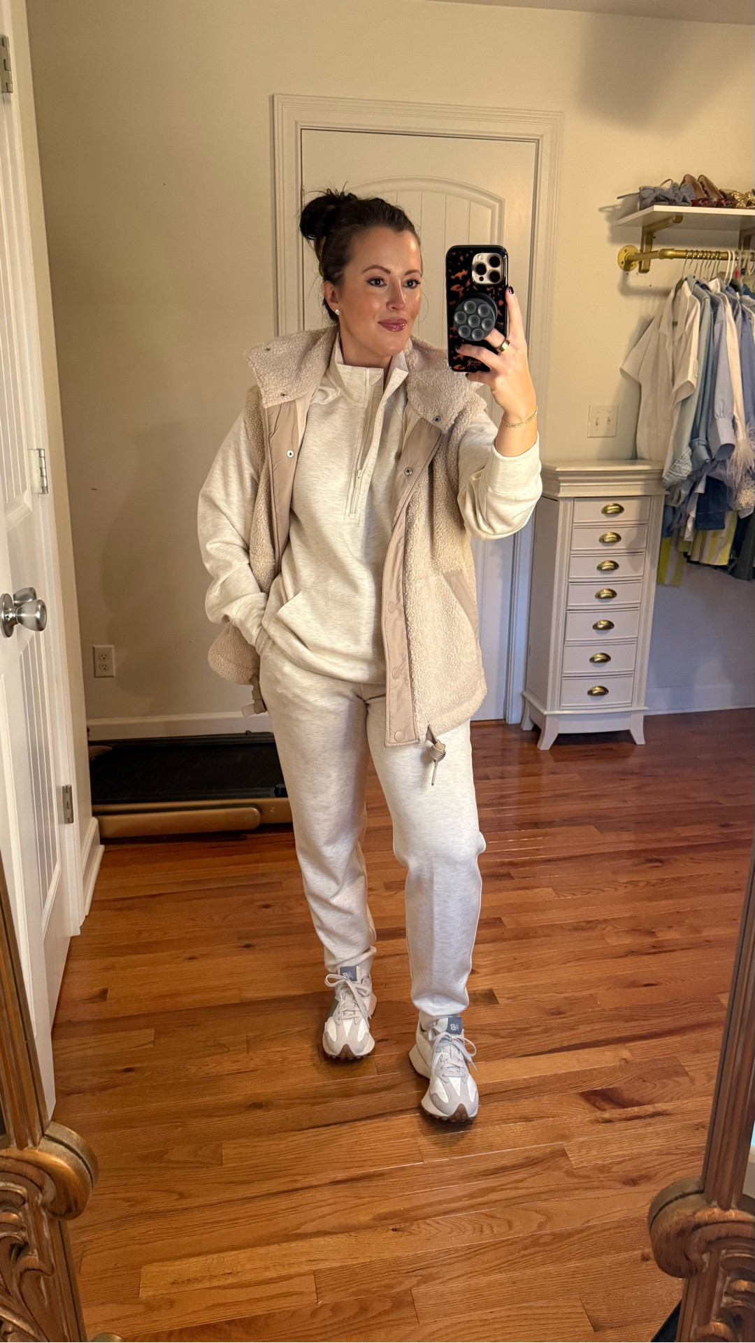 Heathered Ivory matching set, activewear set , travel set, travel outfit, pullover and jogger set 
40% off for target circle week deals!
1/4 zip pullover (small)
Joggers (medium)
Beige Sherpa vest (small)

Buttery soft Varley lookalike 

#LTKFindsUnder50 #LTKActive #LTKTravel