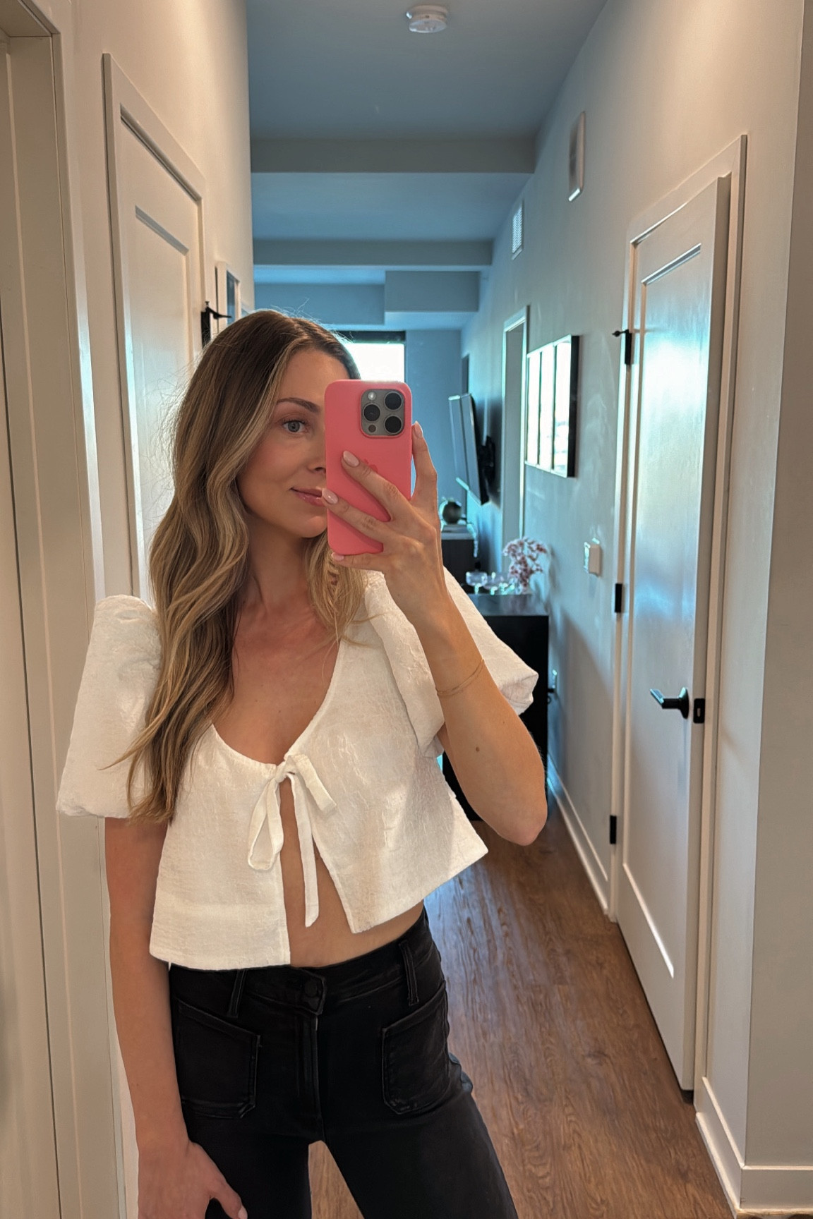 revolve top wearing size Xs
Cute white blouse perfect for date night 

#LTKfindsunder50 #LTKfindsunder100 #LTKstyletip