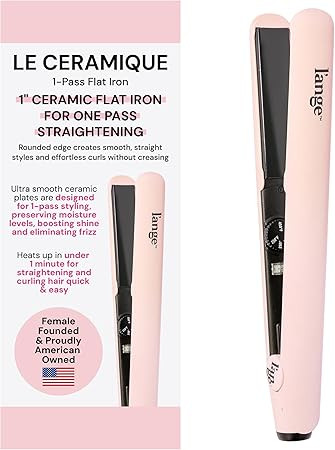 L'ANGE HAIR Le Ceramique 1-Pass Flat Iron Hair Straightener | Fast Heating Ceramic Flat Iron | Be... | Amazon (US)