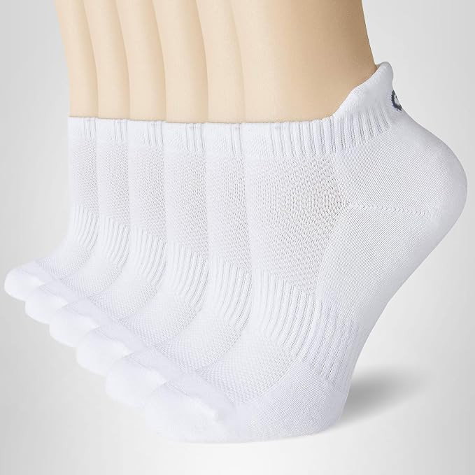 CS CELERSPORT 6 Pairs Ankle Athletic Running Socks Low Cut Sports Tab Socks for Men and Women | Amazon (US)