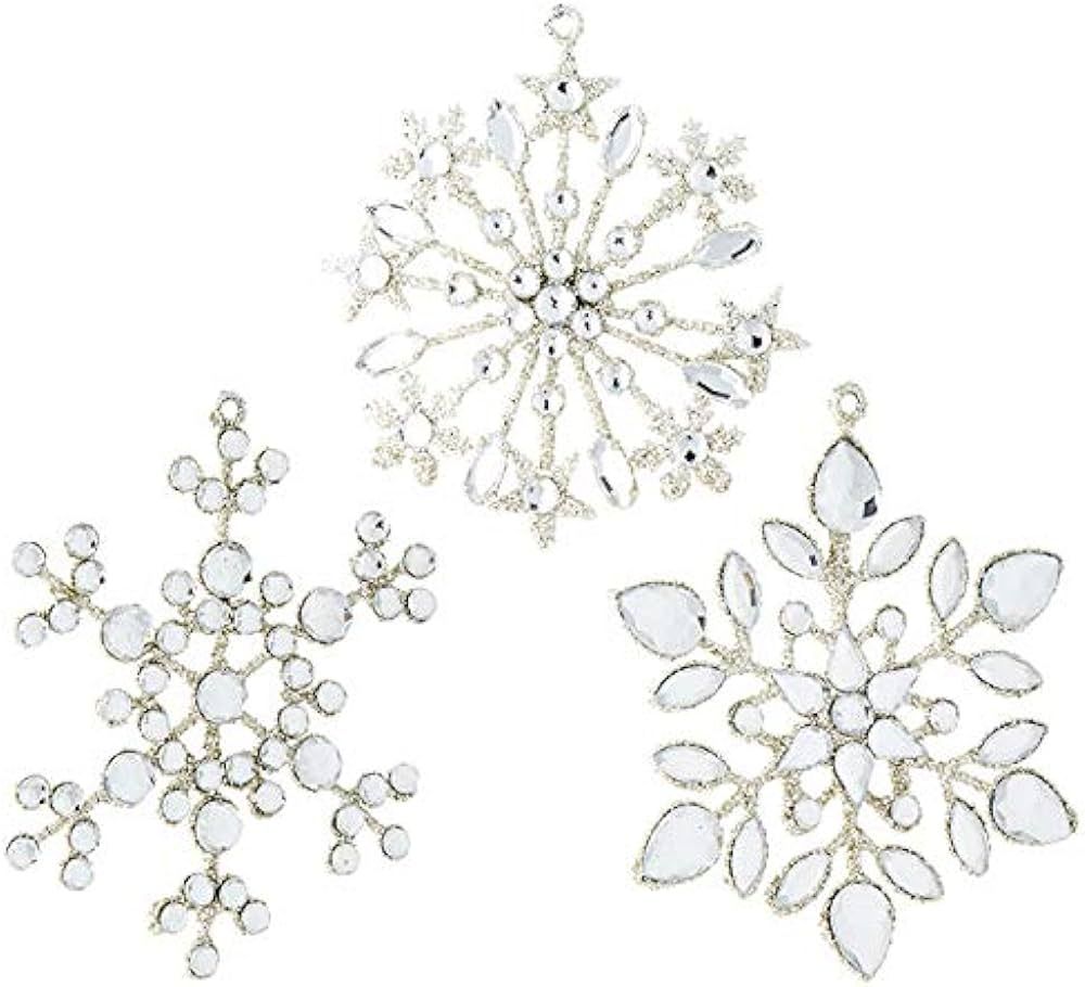 RAZ Imports Jeweled Snowflake Ornament | Amazon (US)