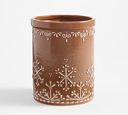Gingerbread Stoneware Utensil Holder | Pottery Barn (US)