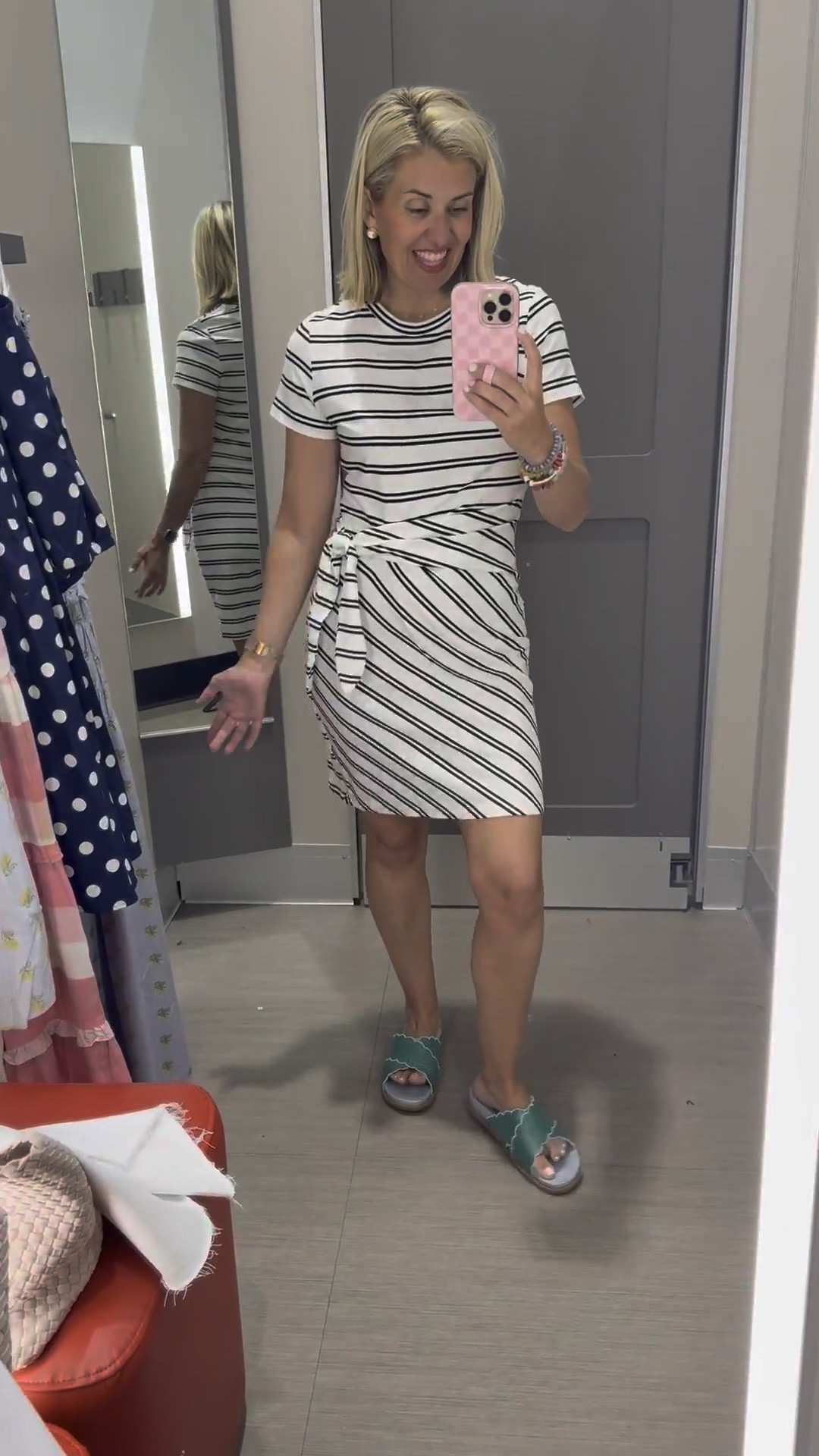 This is a must dress!!! Such a flattering look and how cute is it with the shoes I wore in today!! I’m in a small & 8 sandal tts.


 *Use my code Catherine20 at A+B
 *Use code Mixandmatchmadness at Loopy

#LTKdayinmylife #LTKmomlife #LTKSeasonal