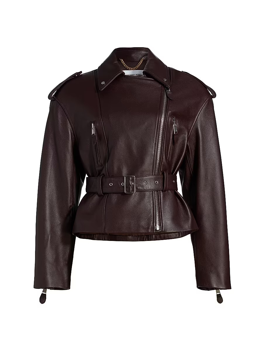 Women's Lilou Faux Leather Belted Jacket - Brown - Size XS | Saks Fifth Avenue
