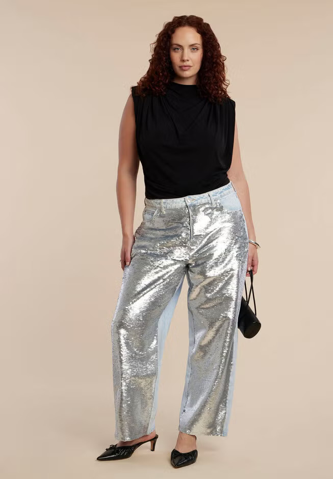 Sequin Front Jean | Eloquii
