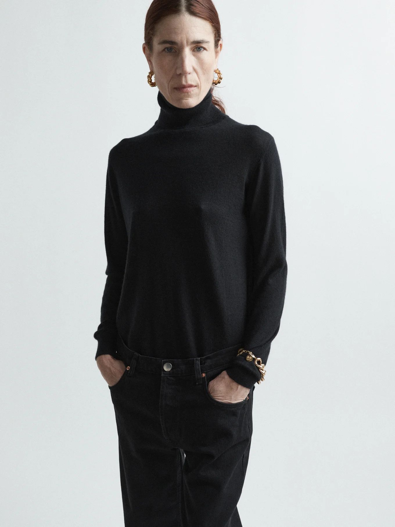 Roll-neck fine-rib responsible-cashmere sweater | Raey | Matches (US)