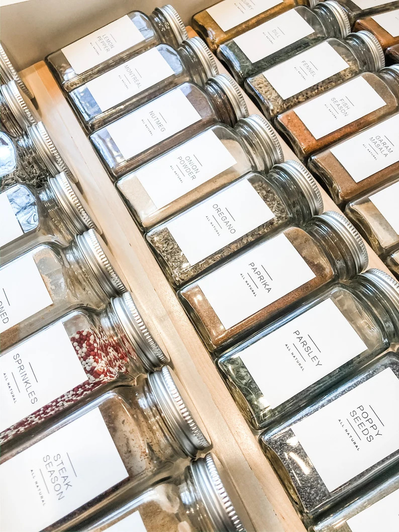 Modern Minimalist Spice Labels | Etsy | Etsy (US)