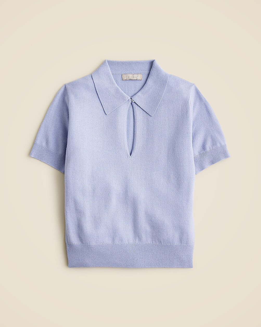 Short-sleeve keyhole sweater in merino wool blend | J. Crew US