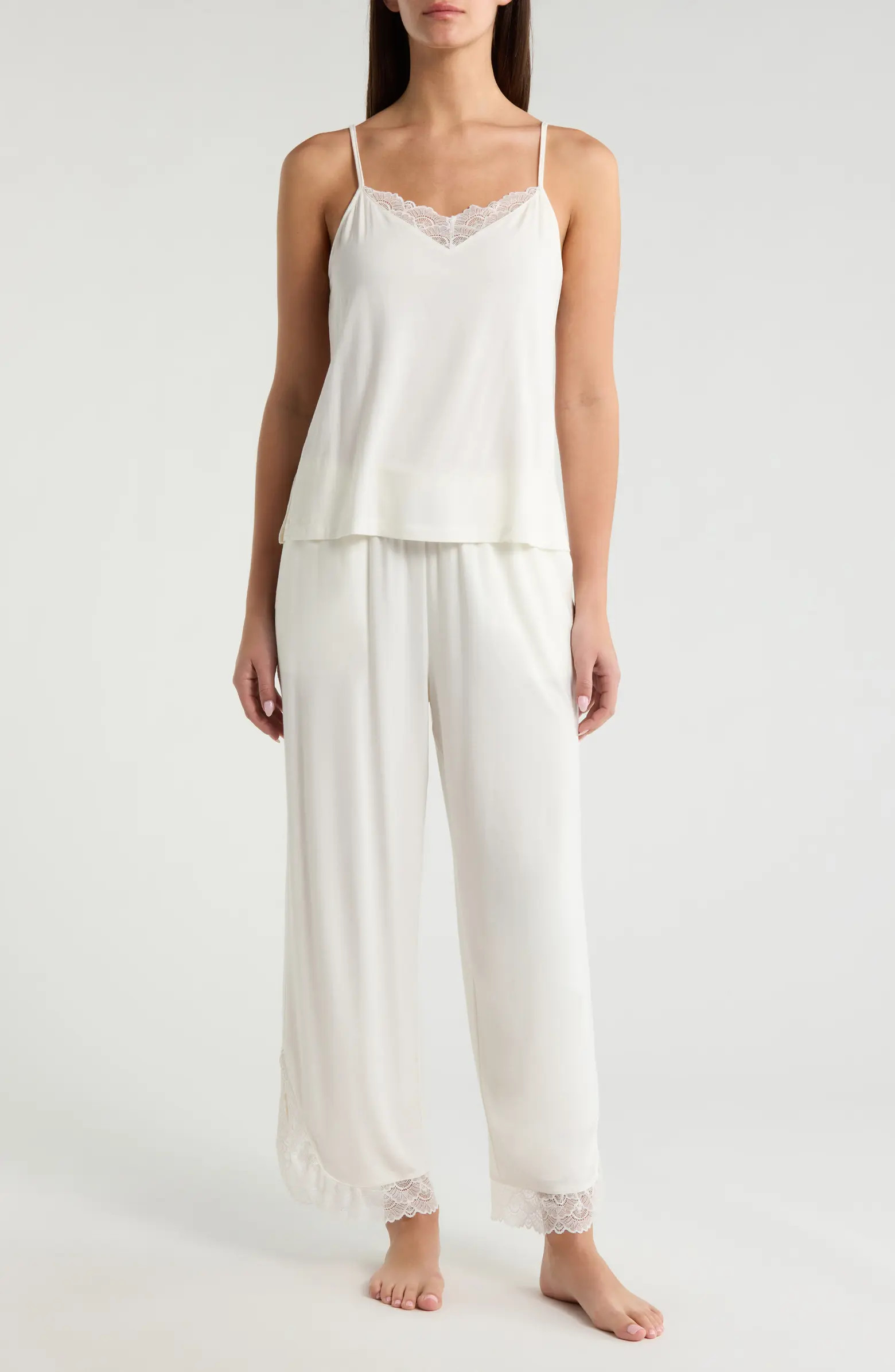 Moonlight Eco Lace Trim Pajamas | Nordstrom