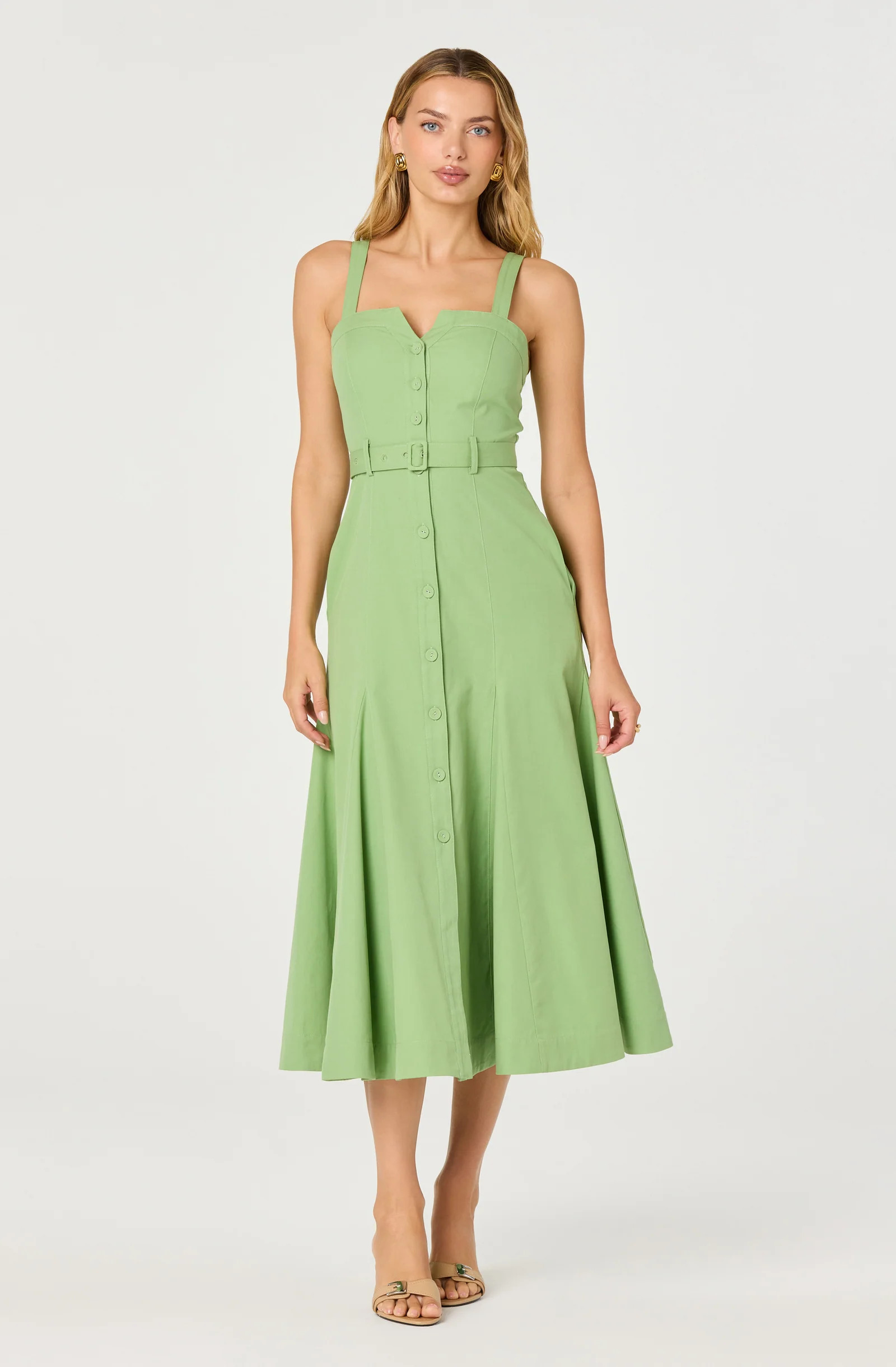 McKinley Button-Front Midi Dress | ASTR The Label (US)