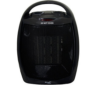 Vie Air 1500W Portable 2-Settings Black Ceramic Heater | QVC