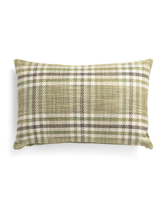 By Shumacher Fabric Made In Usa 13x20 Luxury Mariga Plaid Pillow | TJ Maxx