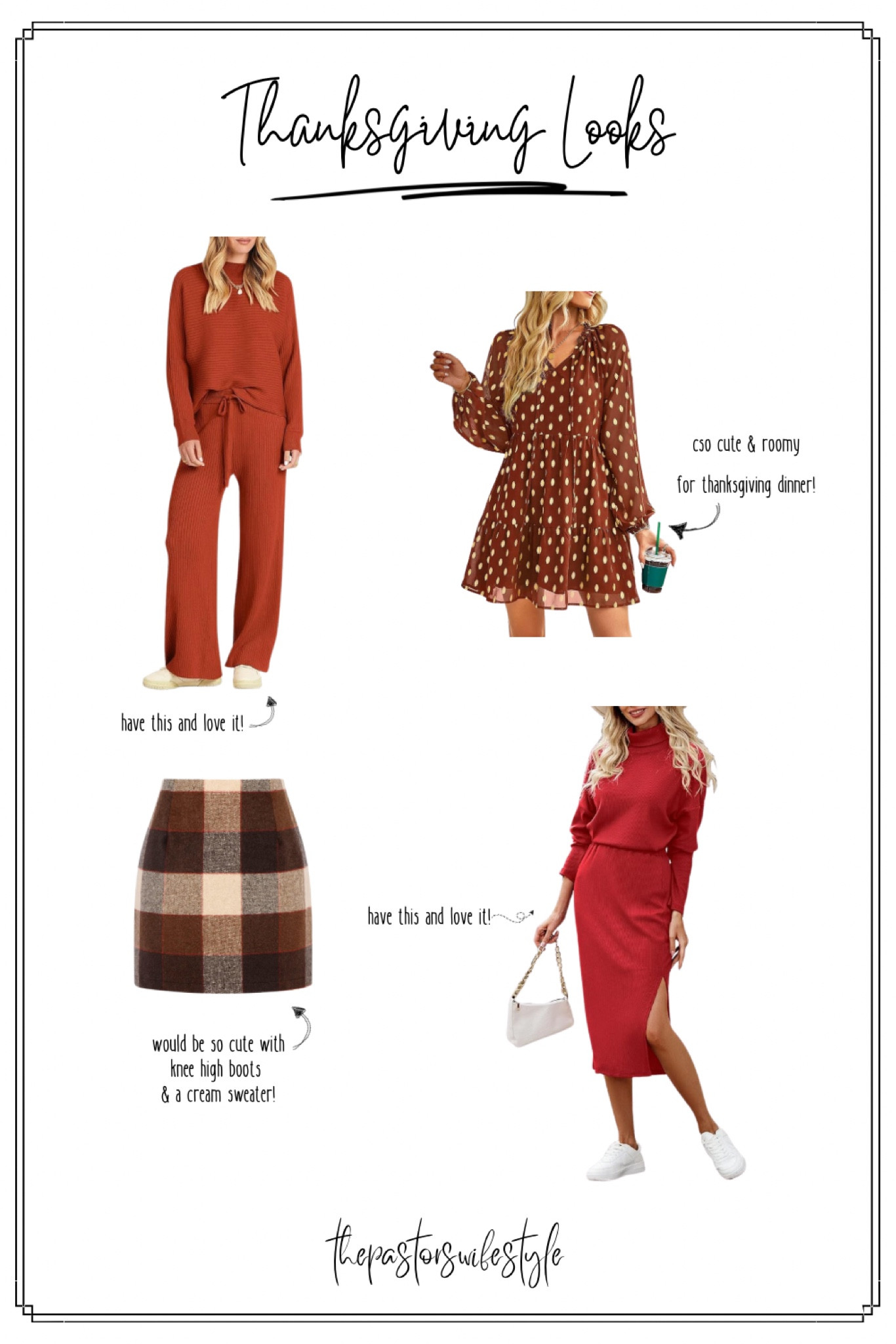 Four Thanksgiving outfits…I have two out of the four (in Mediums) and love both!🍁🍂🦃

Thanksgiving dress
Thanksgiving fit
Thanksgiving looks
Fall fits
Fall dress
Fall skirt

#LTKHoliday #LTKSeasonal #LTKOver40