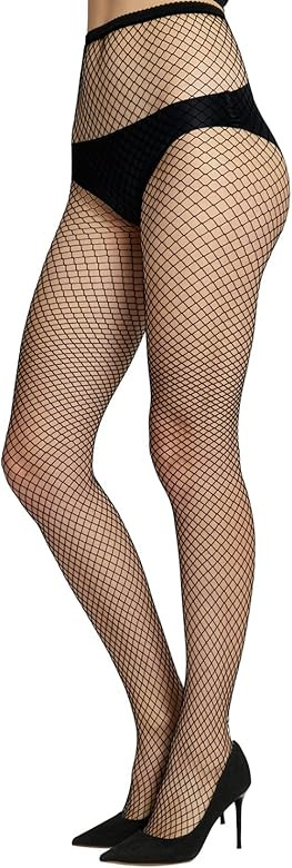 WEANMIX Fishnet Stockings Lace Patterned Tights High Waist Pantyhose Fishnets for Women | Amazon (US)