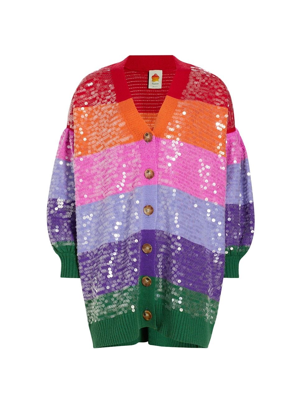 Colorblocked Sequin-Embroidered Cardigan | Saks Fifth Avenue