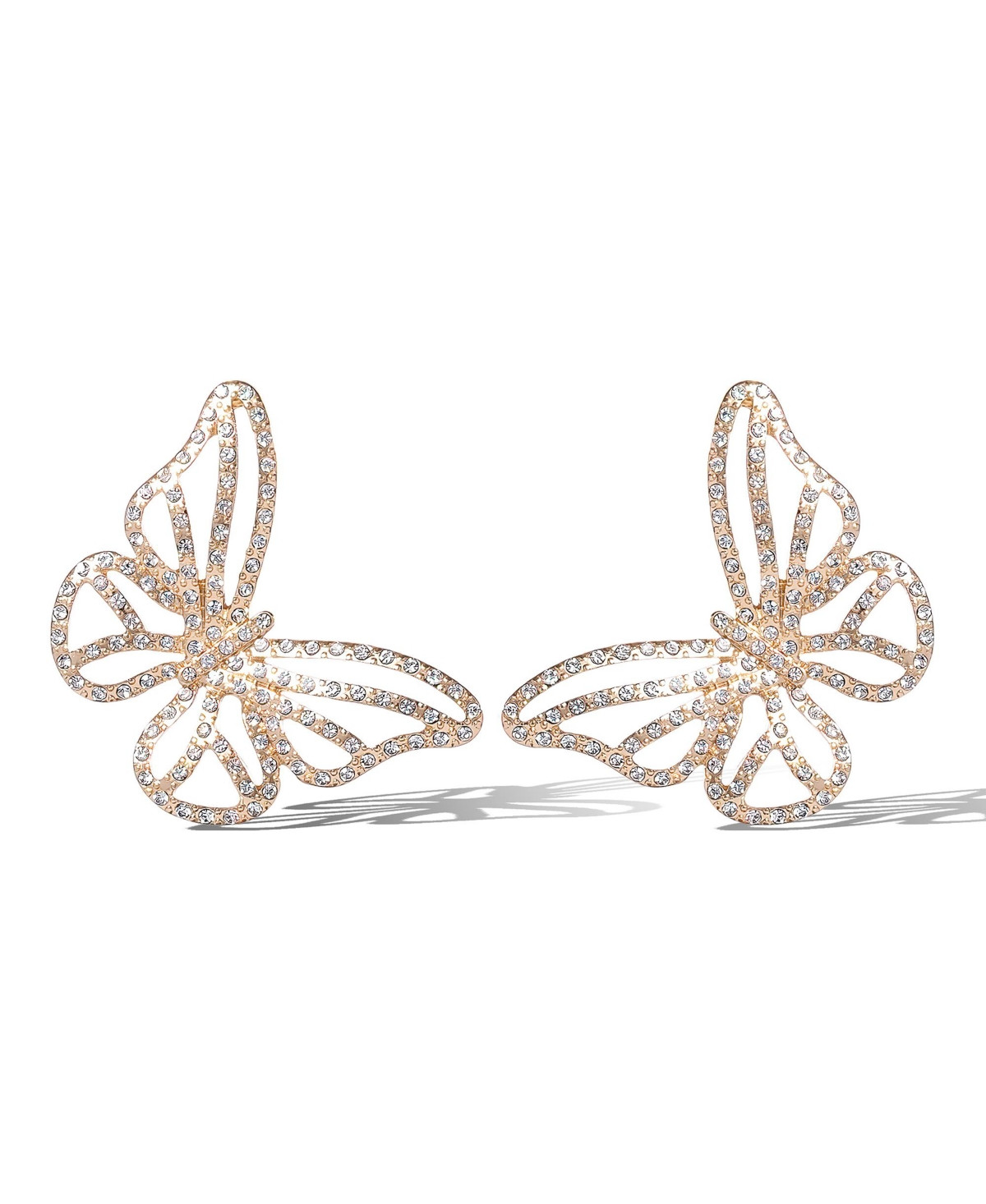 Jessica Simpson Textured Butterfly Stud Earrings in Gold-Tone - Gold | Macy's
