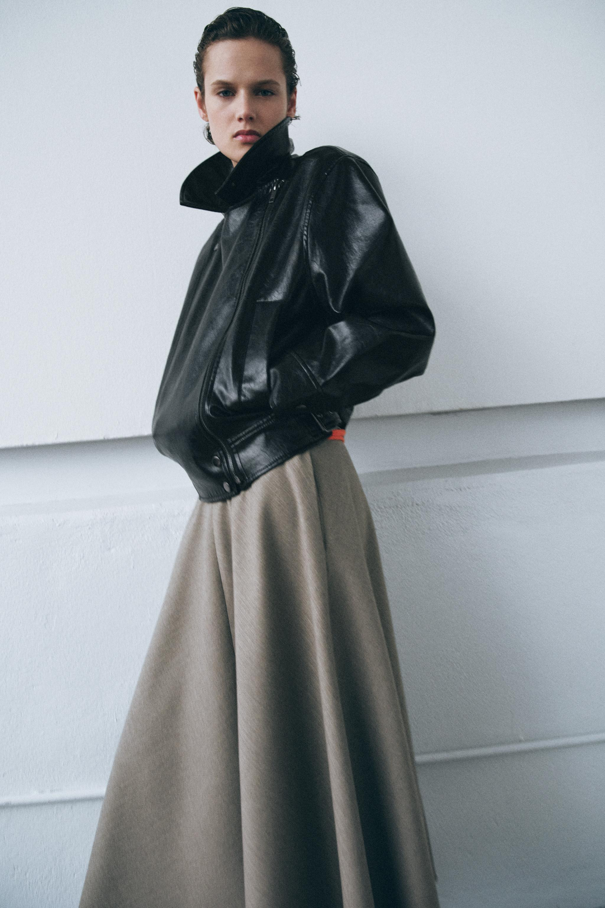 ZW COLLECTION LEATHER EFFECT JACKET | Zara UK