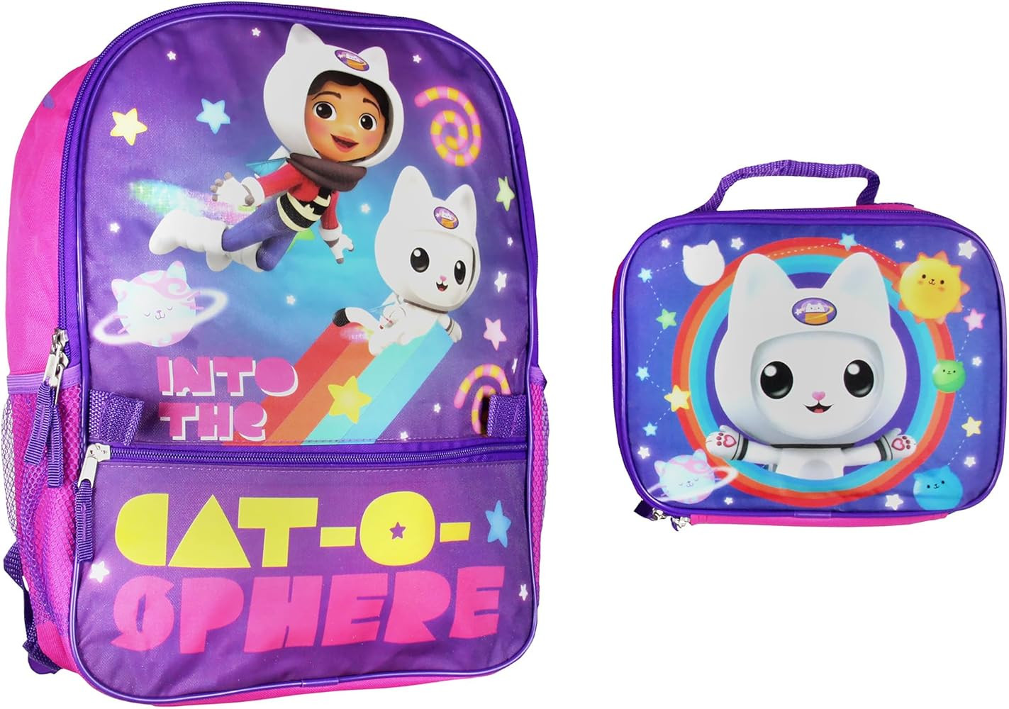Gabby's DollHouse 2 Piece School Travel Backpack Set For Girls With Detachable Insulated Lunch Bo... | Amazon (US)